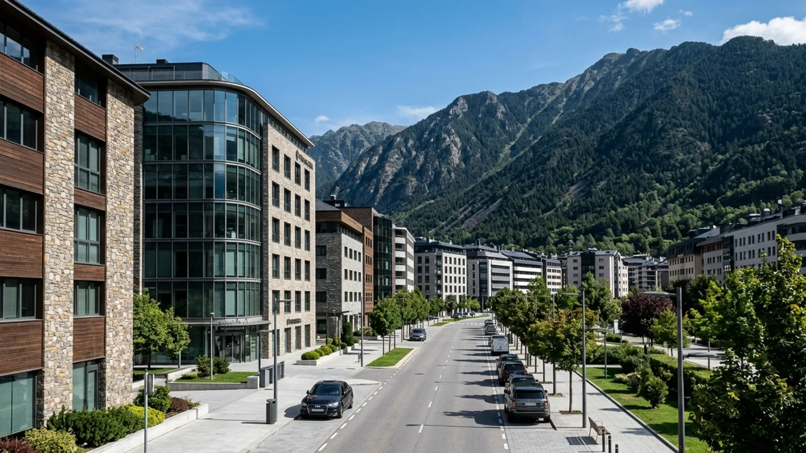 Quartier d’affaires d’Andorre-la-Vieille, où créer sa société en Andorre